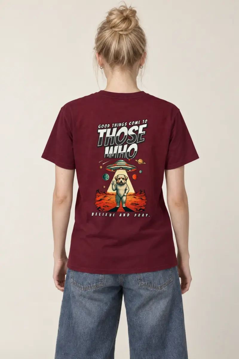"Believe And Pray" Heavyweight Unisex Crewneck T-shirt