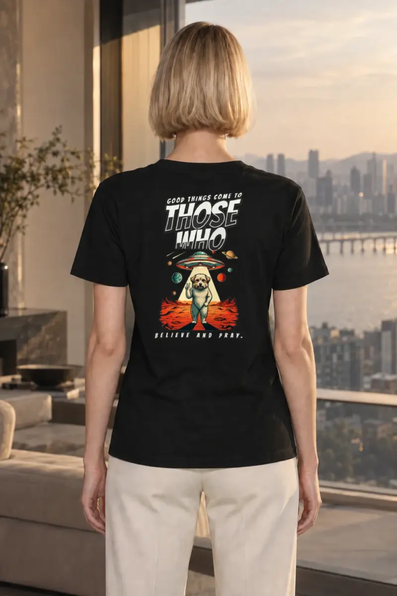 "Believe And Pray" Heavyweight Unisex Crewneck T-shirt | Gildan 5000