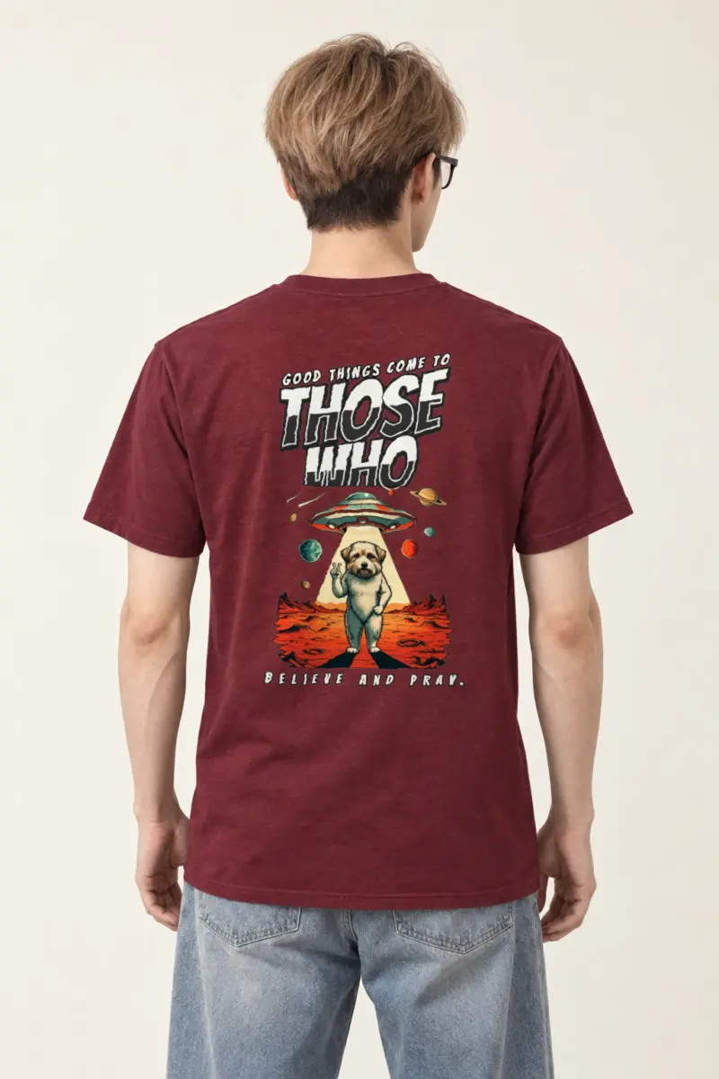 "Believe And Pray" Heavyweight Unisex Crewneck T-shirt