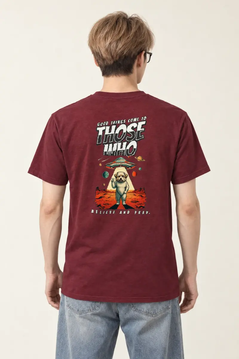 "Believe And Pray" Heavyweight Unisex Crewneck T-shirt
