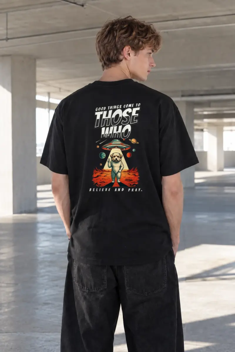 "Believe And Pray" Heavyweight Unisex Crewneck T-shirt | Gildan 5000