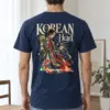 "Floral Robe Woman" Heavyweight Unisex Crewneck T-shirt | Gildan 5000