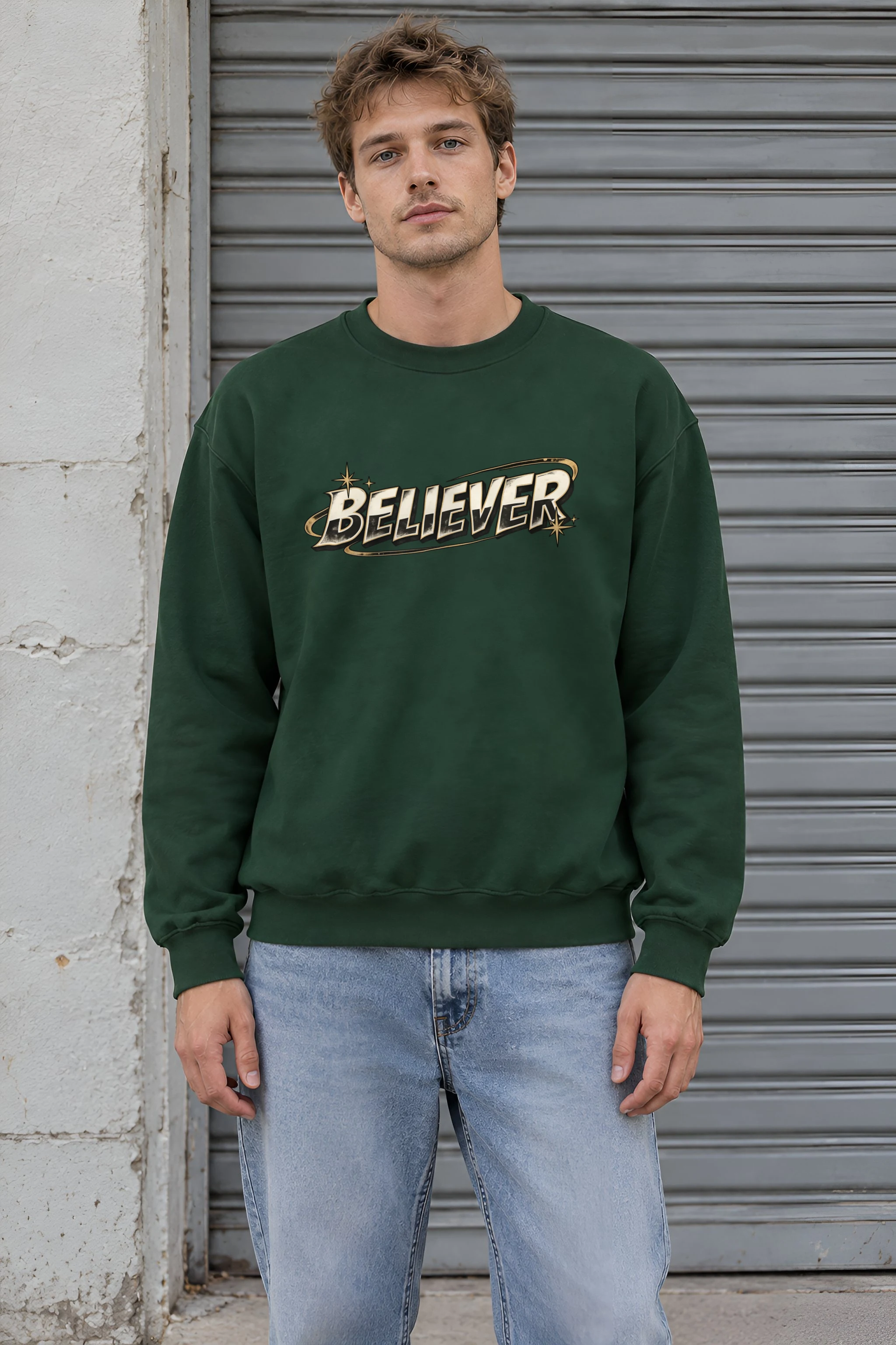 "Believer Starburst" 1 Crewneck Sweatshirt