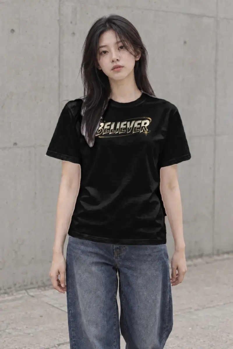 "Believer Starburst" Heavyweight Unisex Crewneck T-shirt | Gildan 5000