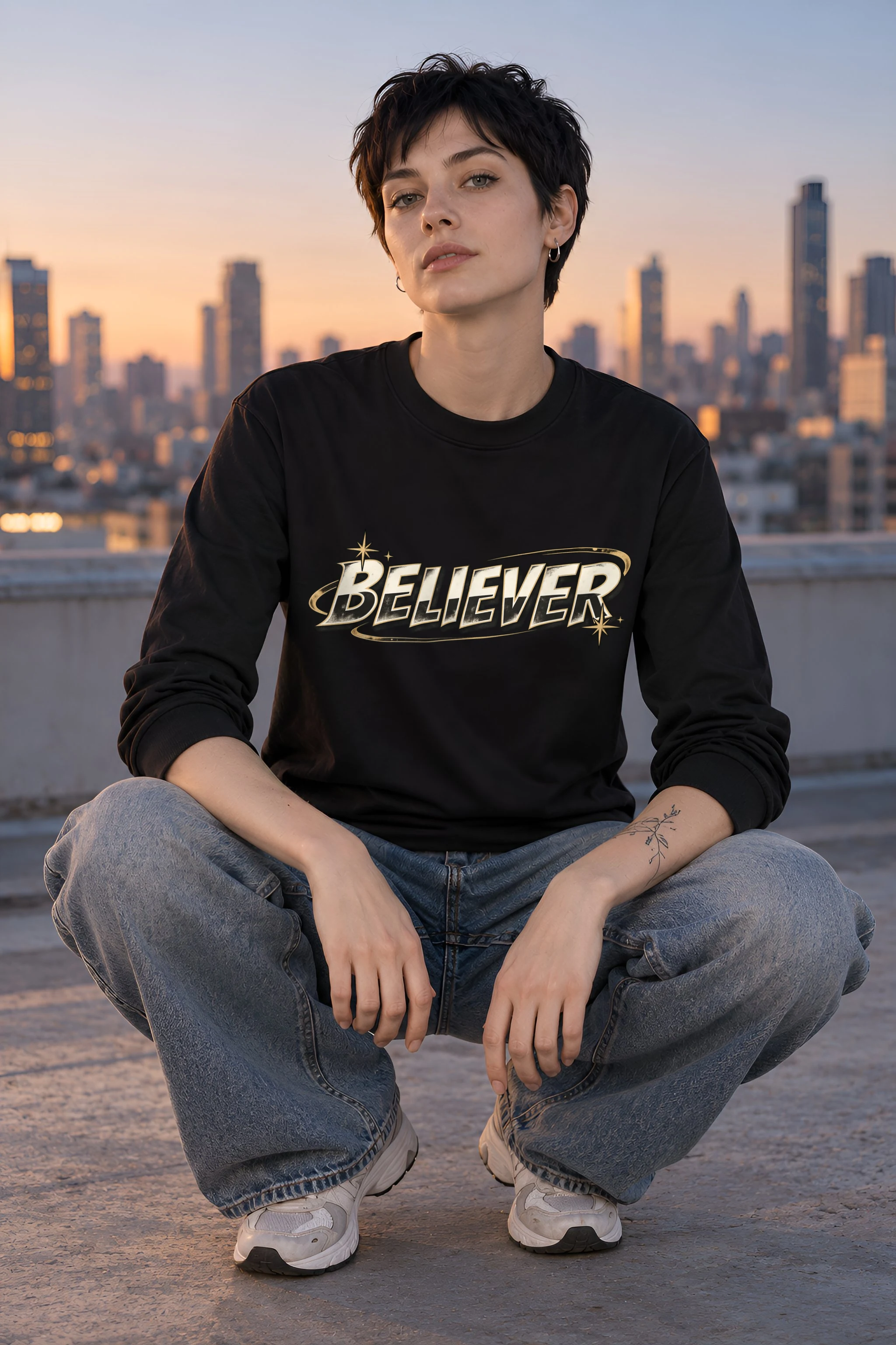 "Believer Starburst" Unisex Longsleeve T-shirt