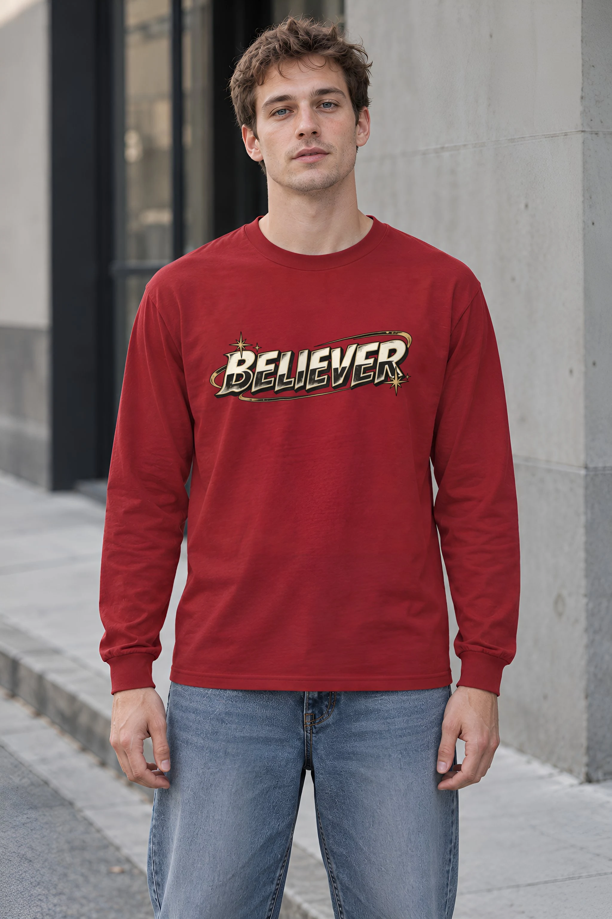 "Believer Starburst" Unisex Longsleeve T-shirt