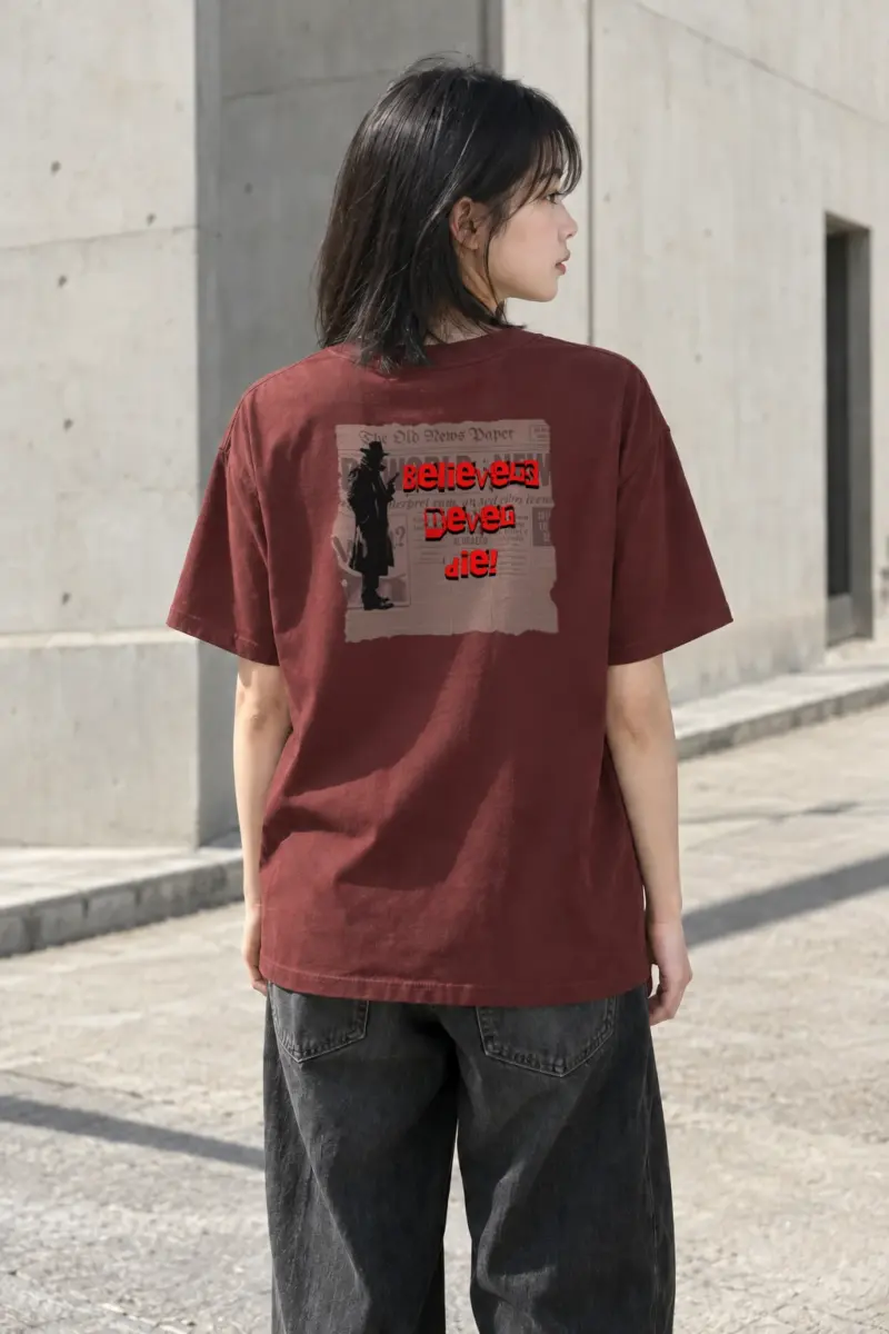 "Believers Never Die" Heavyweight Unisex Crewneck T-shirt | Gildan 5000