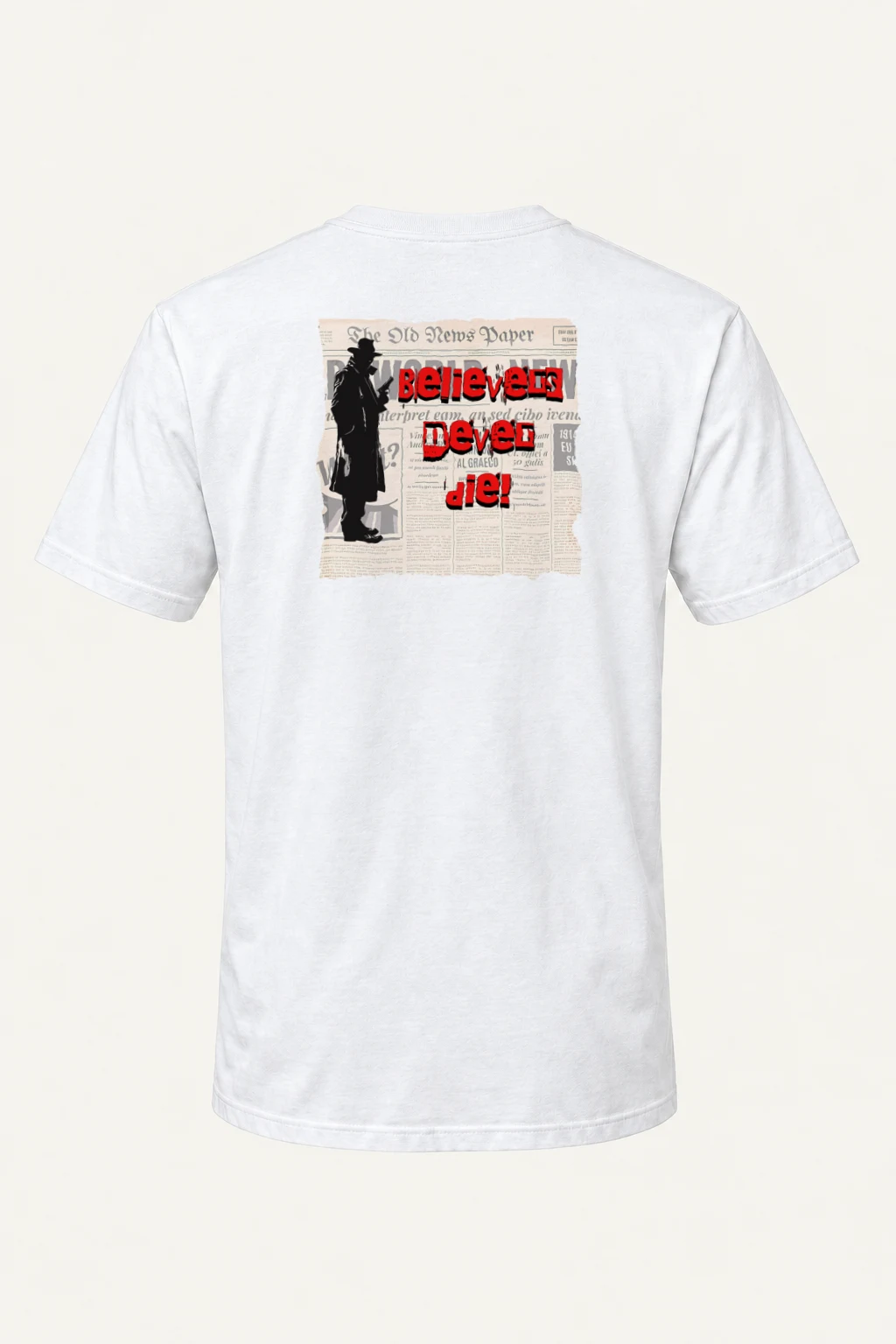 "Believers Never Die" Heavyweight Unisex Crewneck T-shirt | Gildan 5000