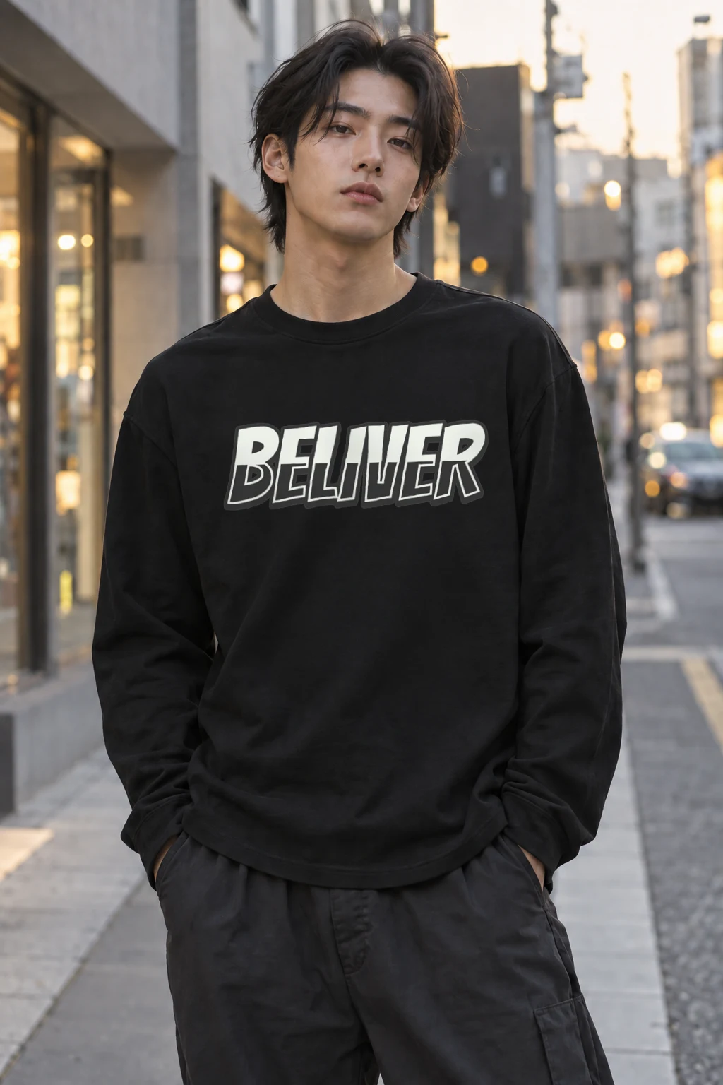 "Beller Varsity Lettering" Unisex Longsleeve T-shirt | Gildan 2400