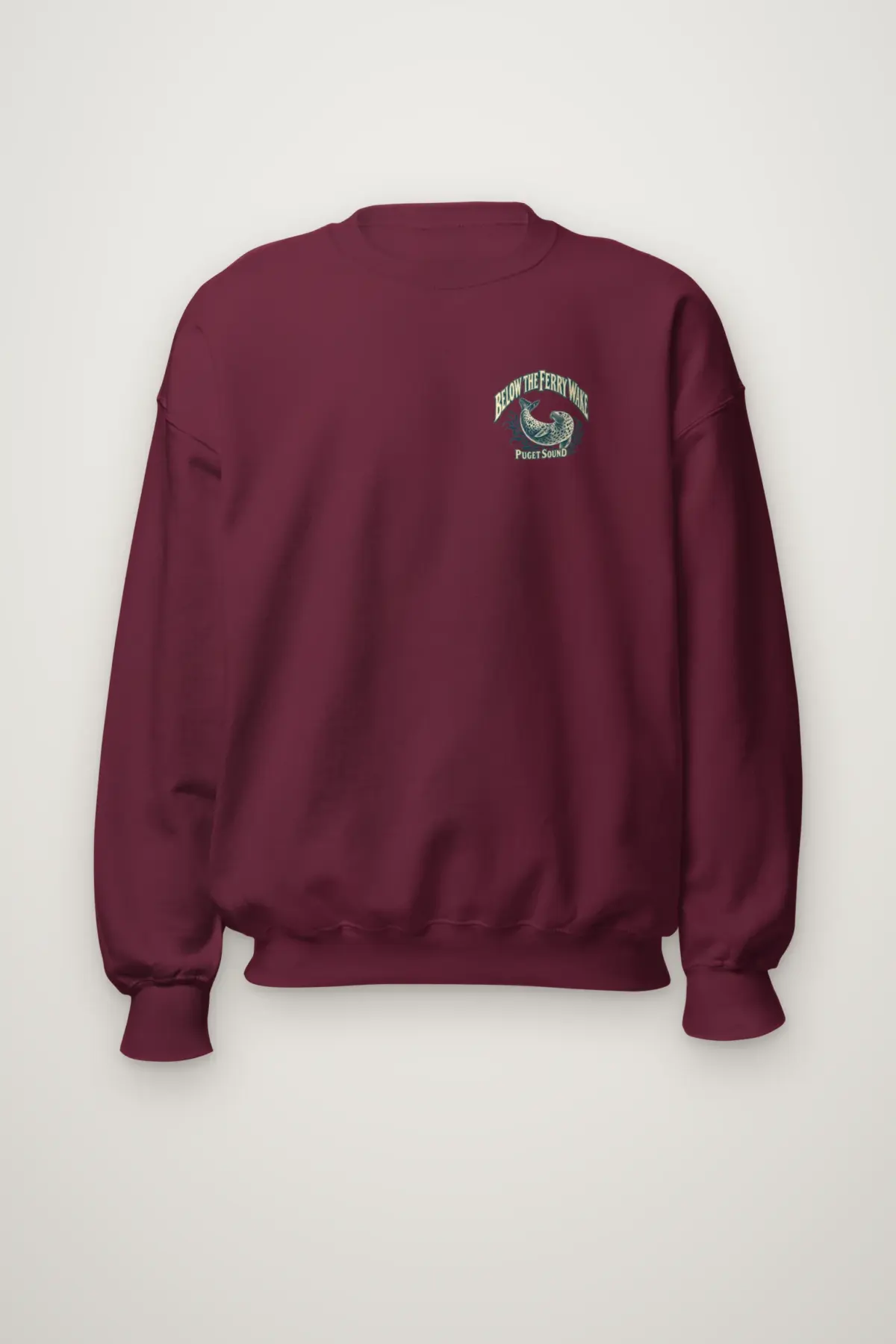 "Below the Ferry Wake" Heavy Blend Unisex Crewneck Sweatshirt
