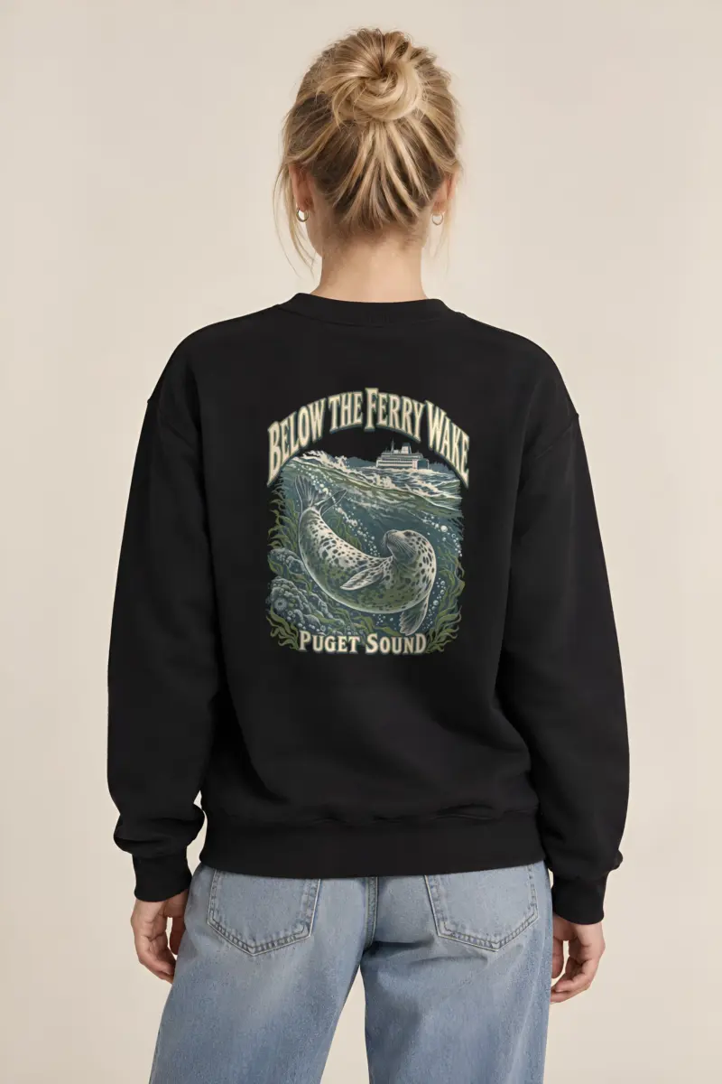 "Below the Ferry Wake" 1 Crewneck Sweatshirt