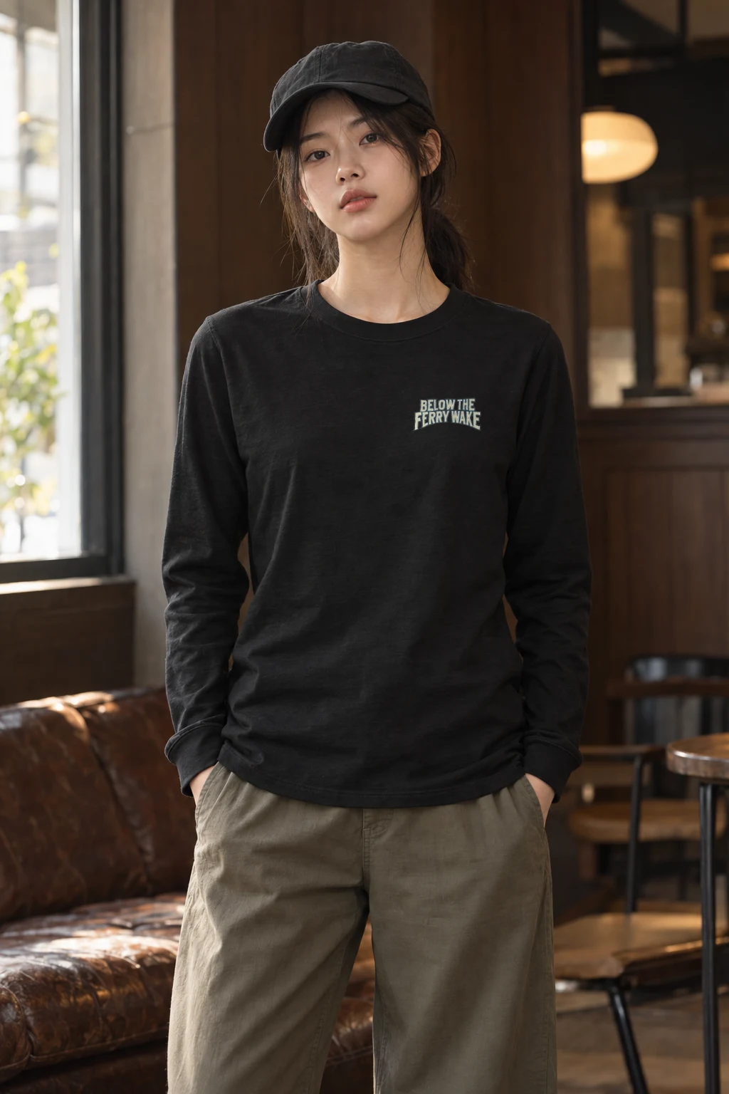 "Below the Ferry Wake" Unisex Longsleeve T-shirt