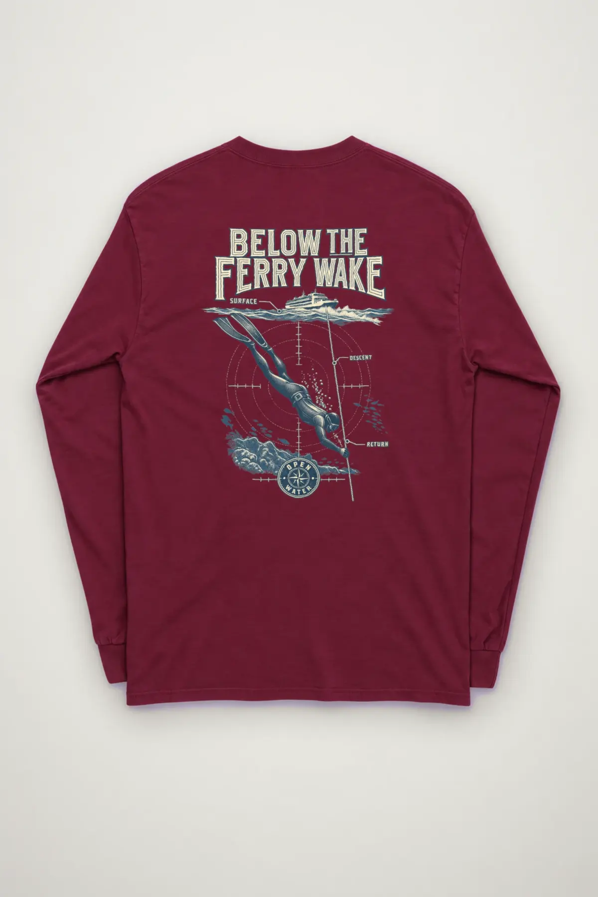 "Below the Ferry Wake" Unisex Longsleeve T-shirt