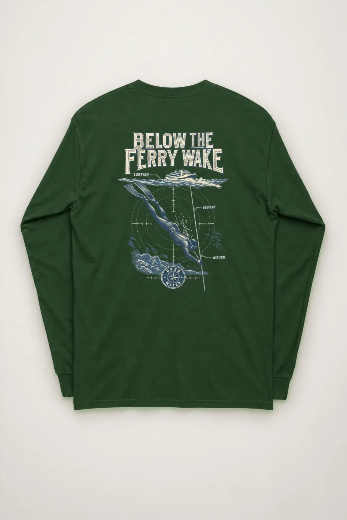 "Below the Ferry Wake" Unisex Longsleeve T-shirt