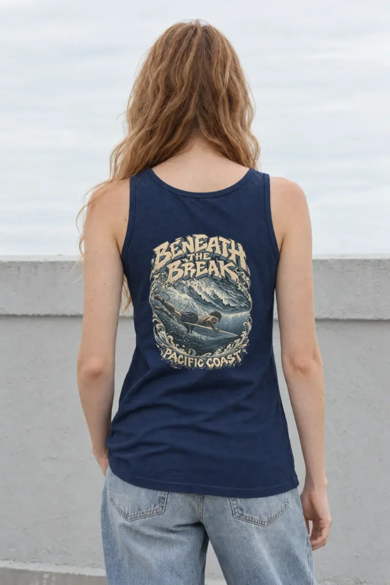 “Beneath the Break Pacific Coast” Unisex Jersey Tank