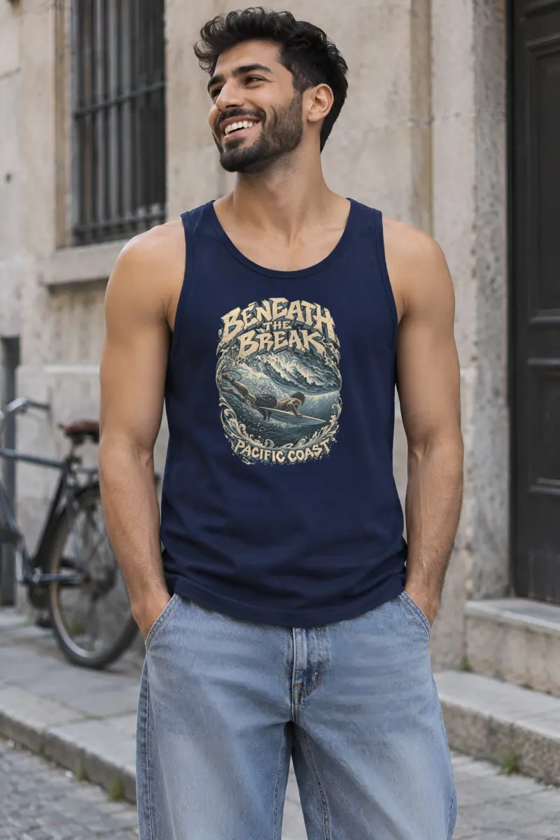 "Beneath the Break Pacific Coast" Unisex Jersey Tank