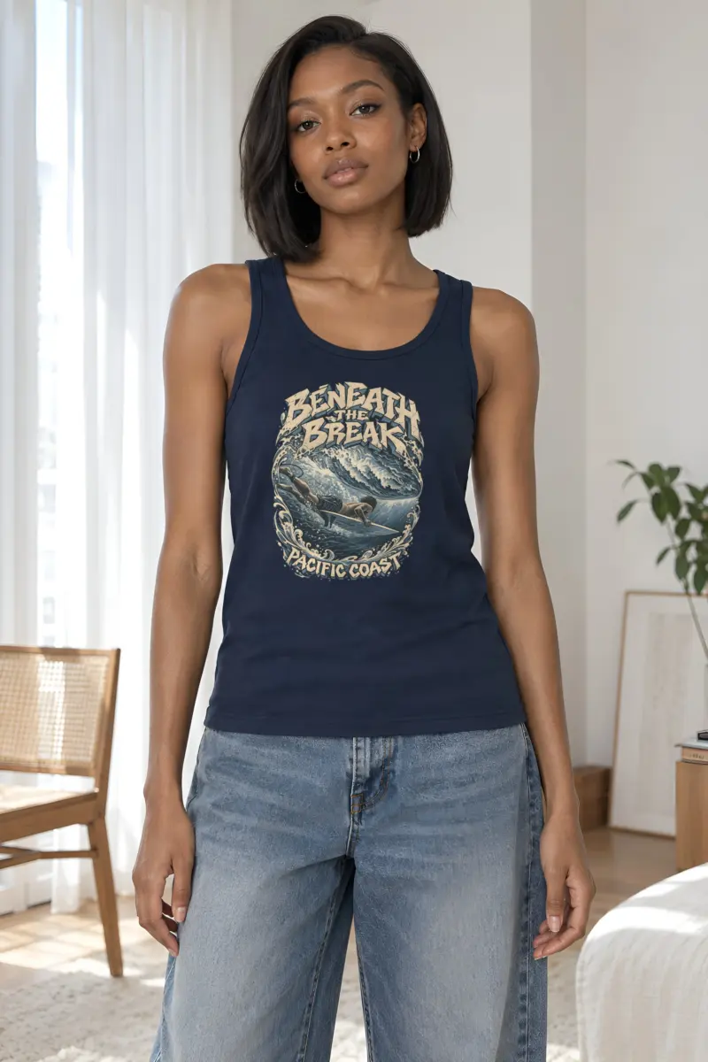 "Beneath the Break Pacific Coast" Unisex Jersey Tank