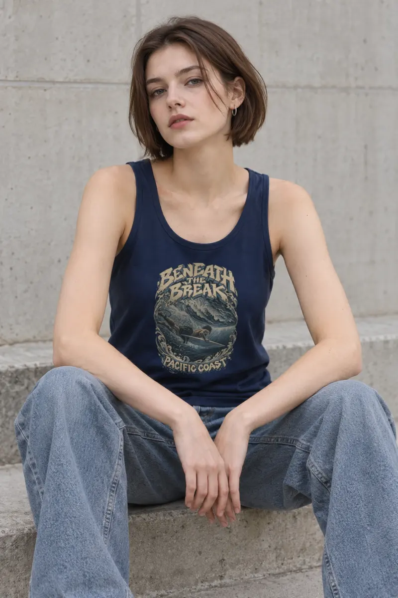 "Beneath the Break Pacific Coast" Unisex Jersey Tank