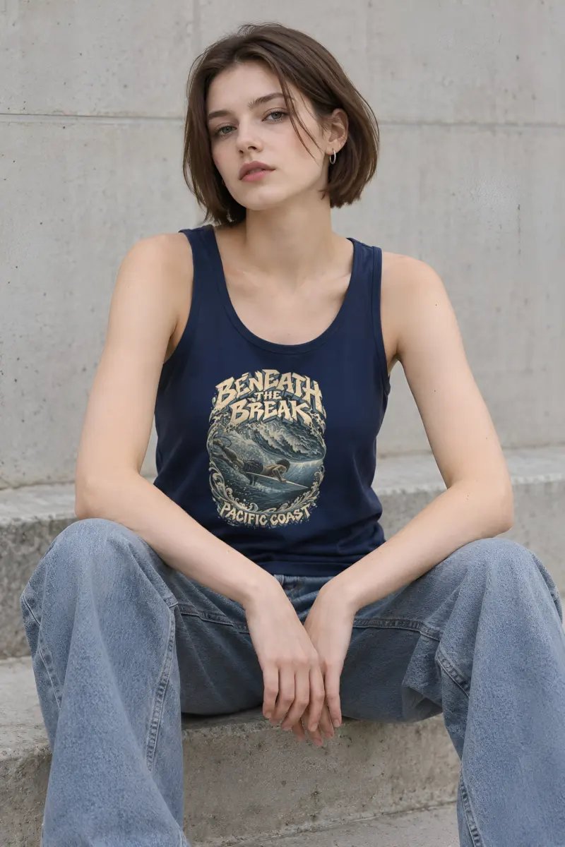 "Beneath the Break Pacific Coast" Unisex Jersey Tank
