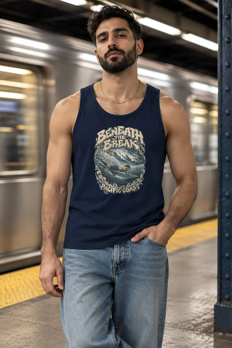 "Beneath the Break Pacific Coast" Unisex Jersey Tank