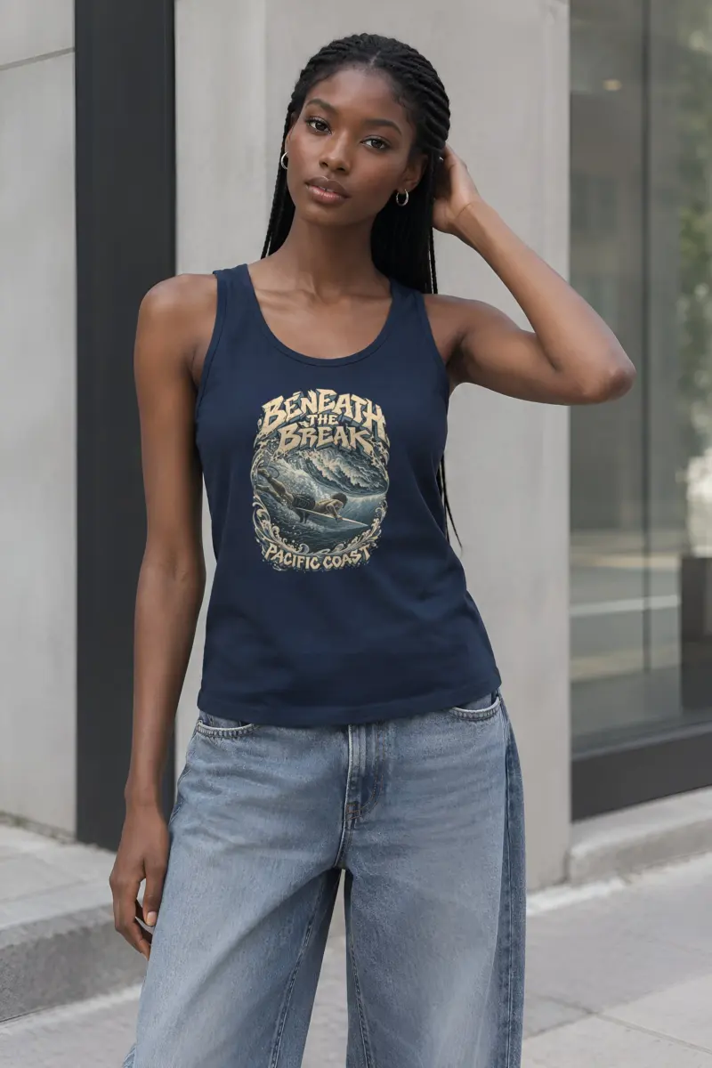 "Beneath the Break Pacific Coast" Unisex Jersey Tank