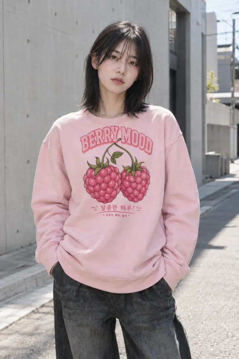 "Berry Mood" Heavy Blend Unisex Crewneck Sweatshirt | Gildan 18000