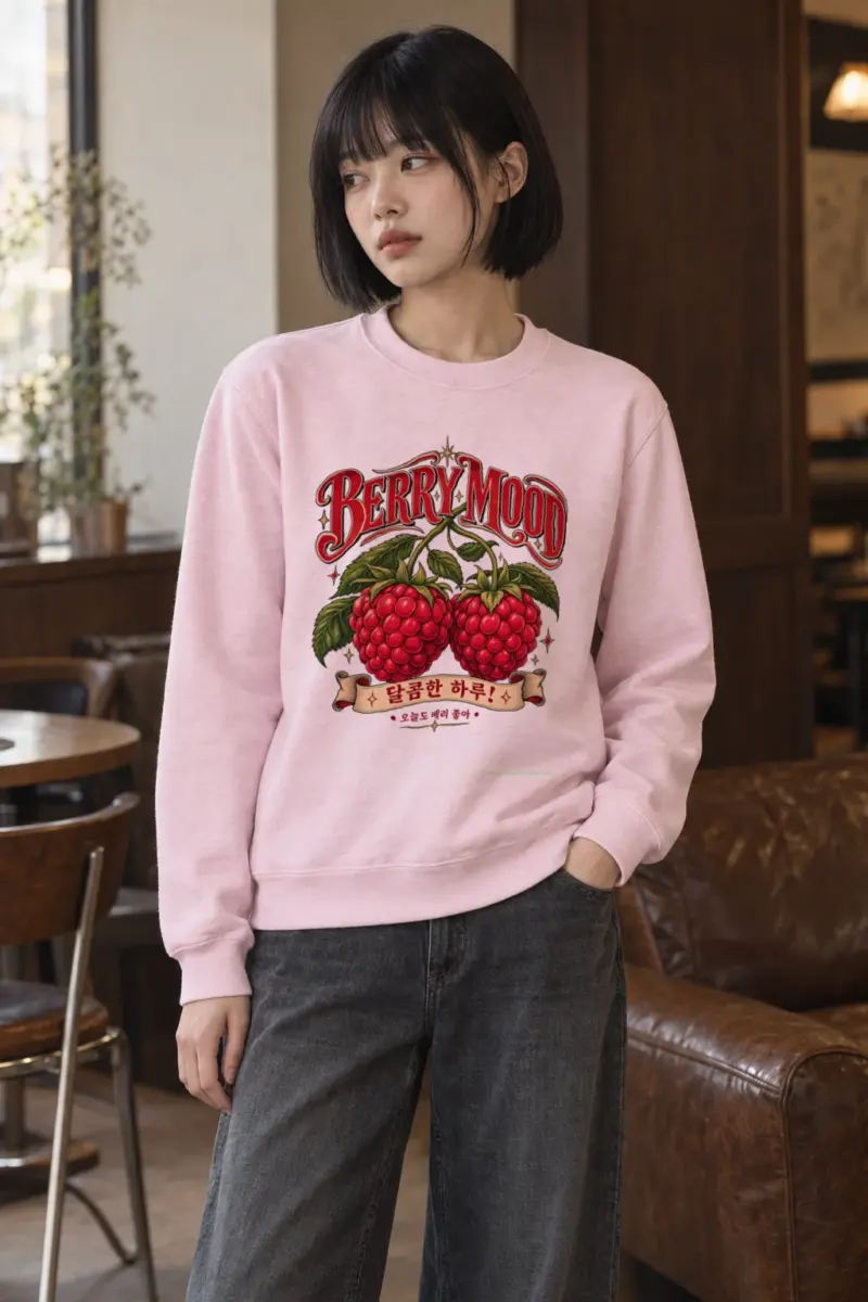"Berry Mood" Heavy Blend Unisex Crewneck Sweatshirt