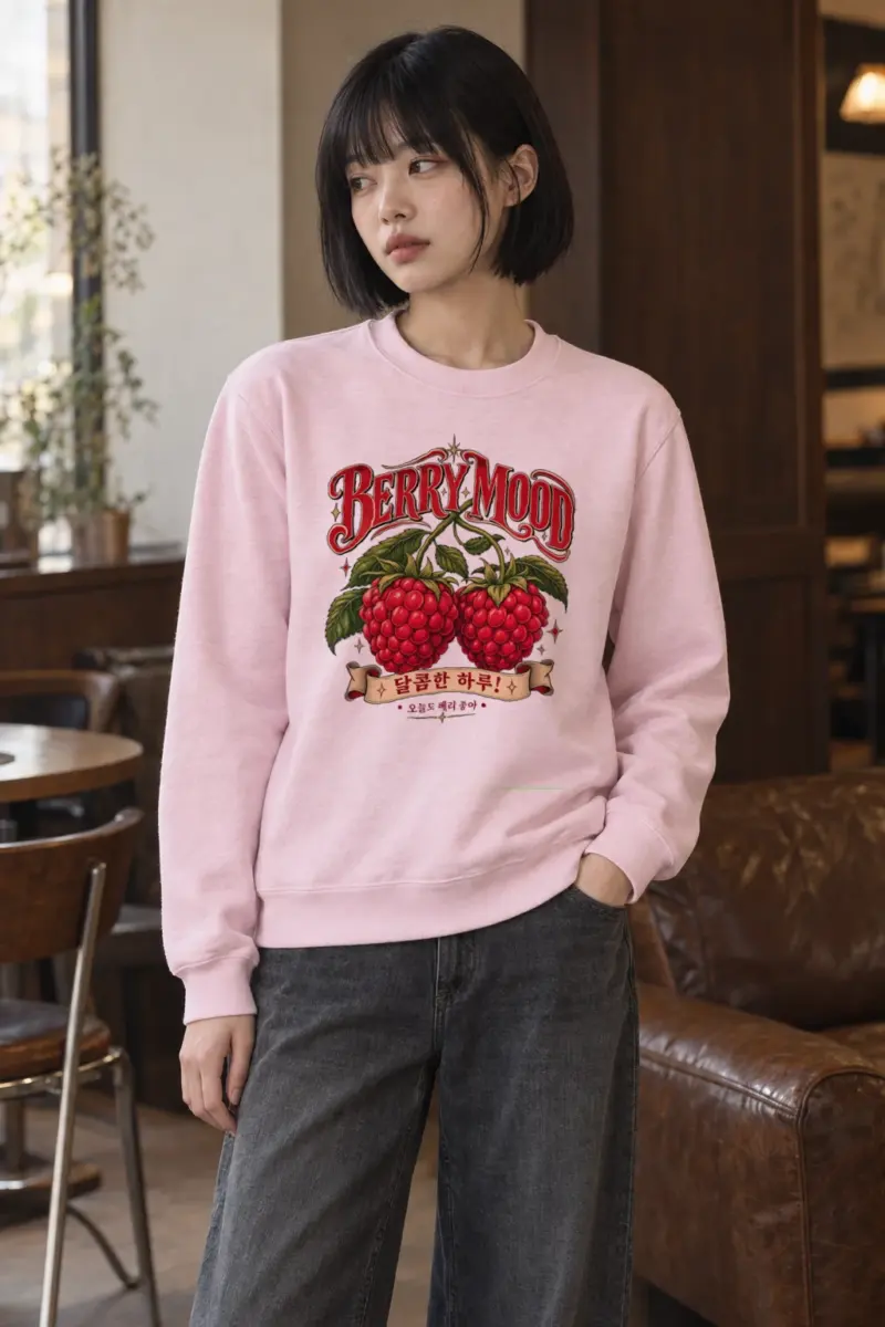 "Berry Mood" Heavy Blend Unisex Crewneck Sweatshirt