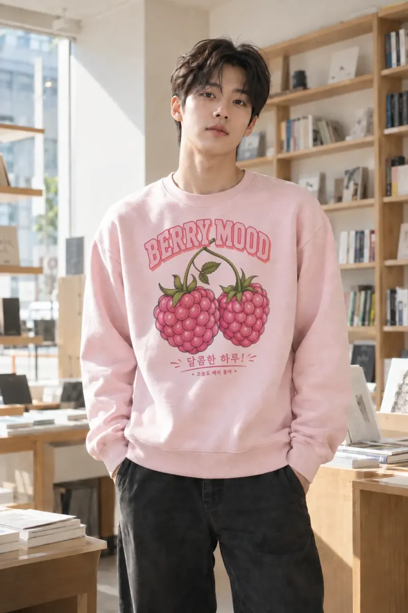 “Berry Mood” Heavy Blend Unisex Crewneck Sweatshirt | Gildan 18000