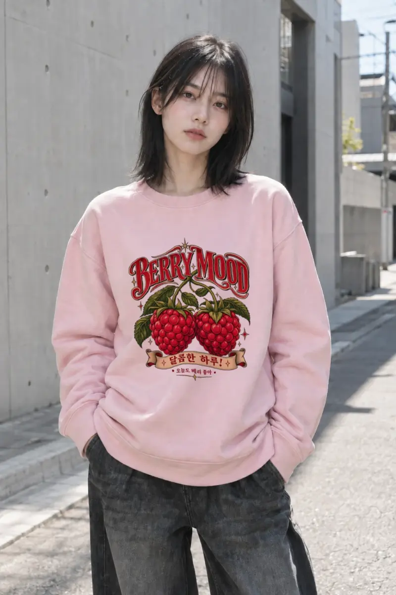 "Berry Mood" Heavy Blend Unisex Crewneck Sweatshirt | Gildan 18000