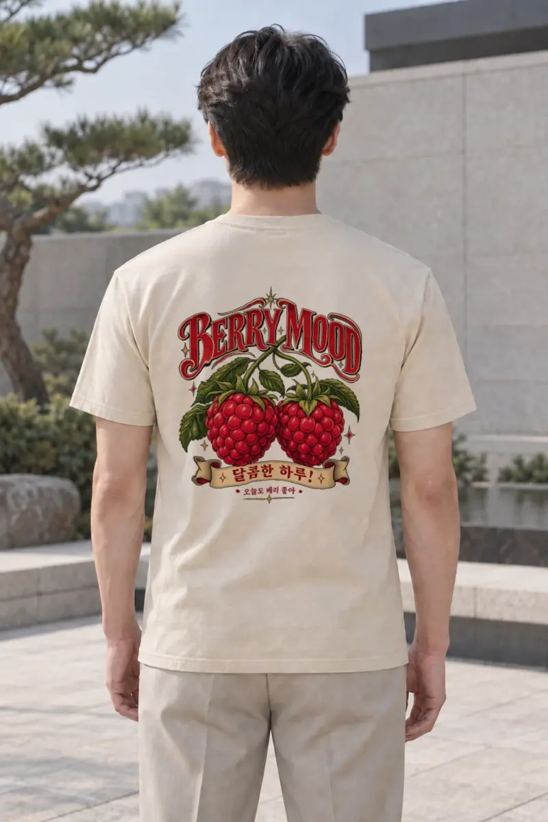 "Berry Mood" Heavyweight Unisex Crewneck T-shirt | Gildan 5000