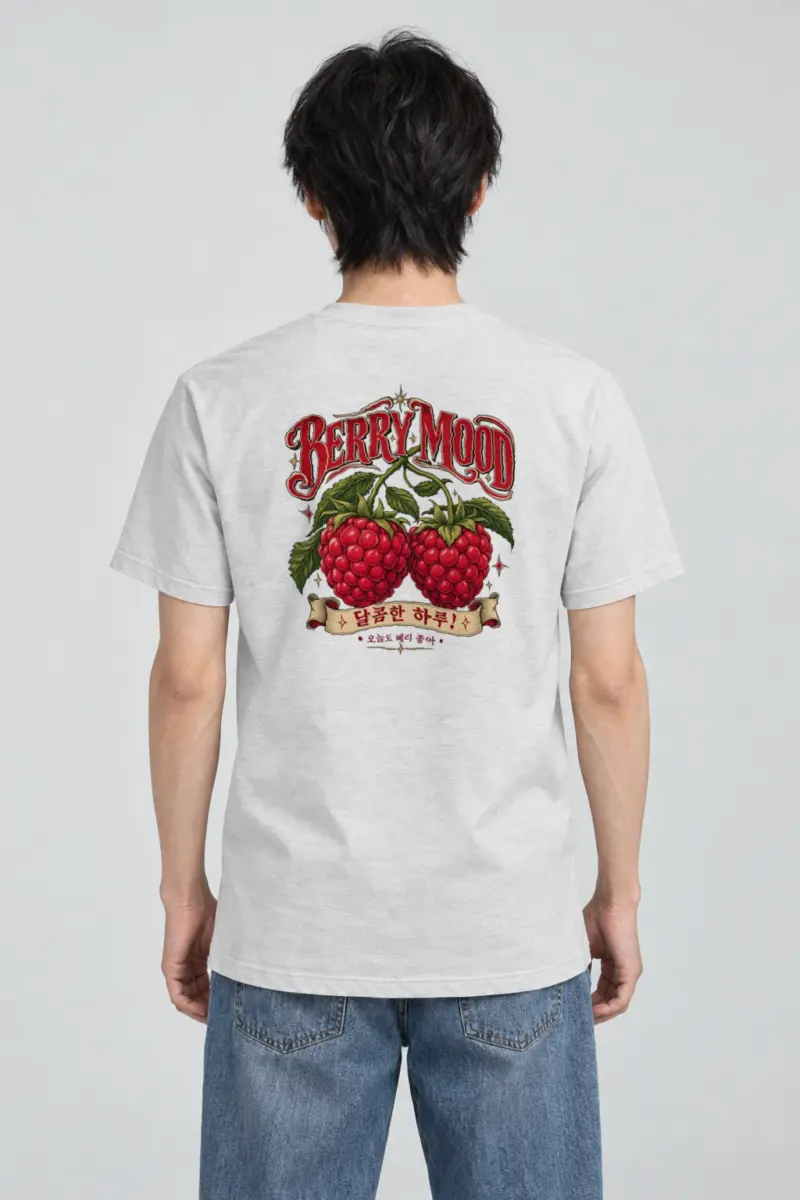 "Berry Mood" Heavyweight Unisex Crewneck T-shirt