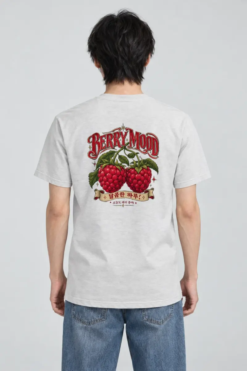 "Berry Mood" Heavyweight Unisex Crewneck T-shirt