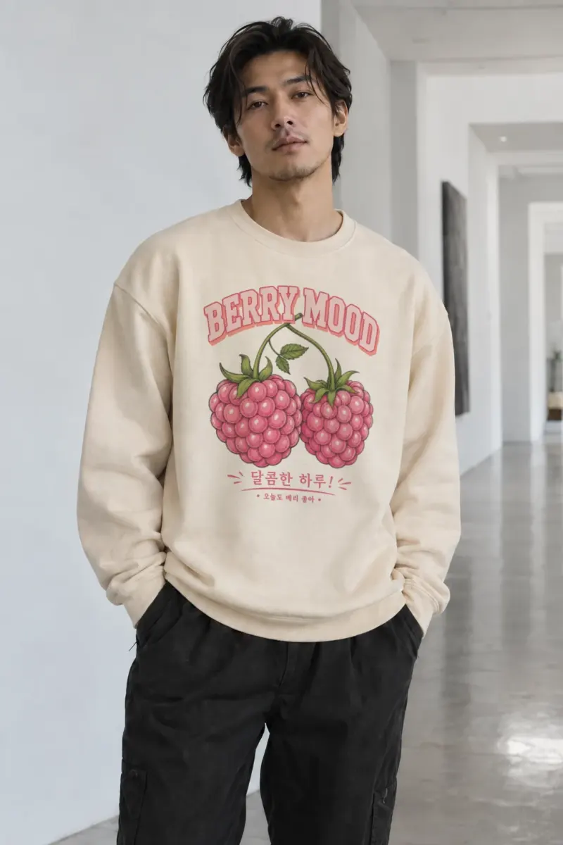 “Berry Mood” Unisex Sponge Fleece Crewneck Sweatshirt | Bella + Canvas 3901