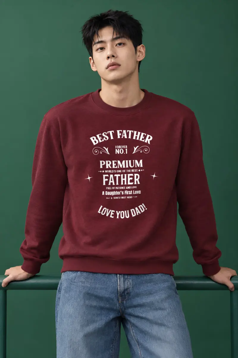 "Best Father Forever" Heavy Blend Unisex Crewneck Sweatshirt