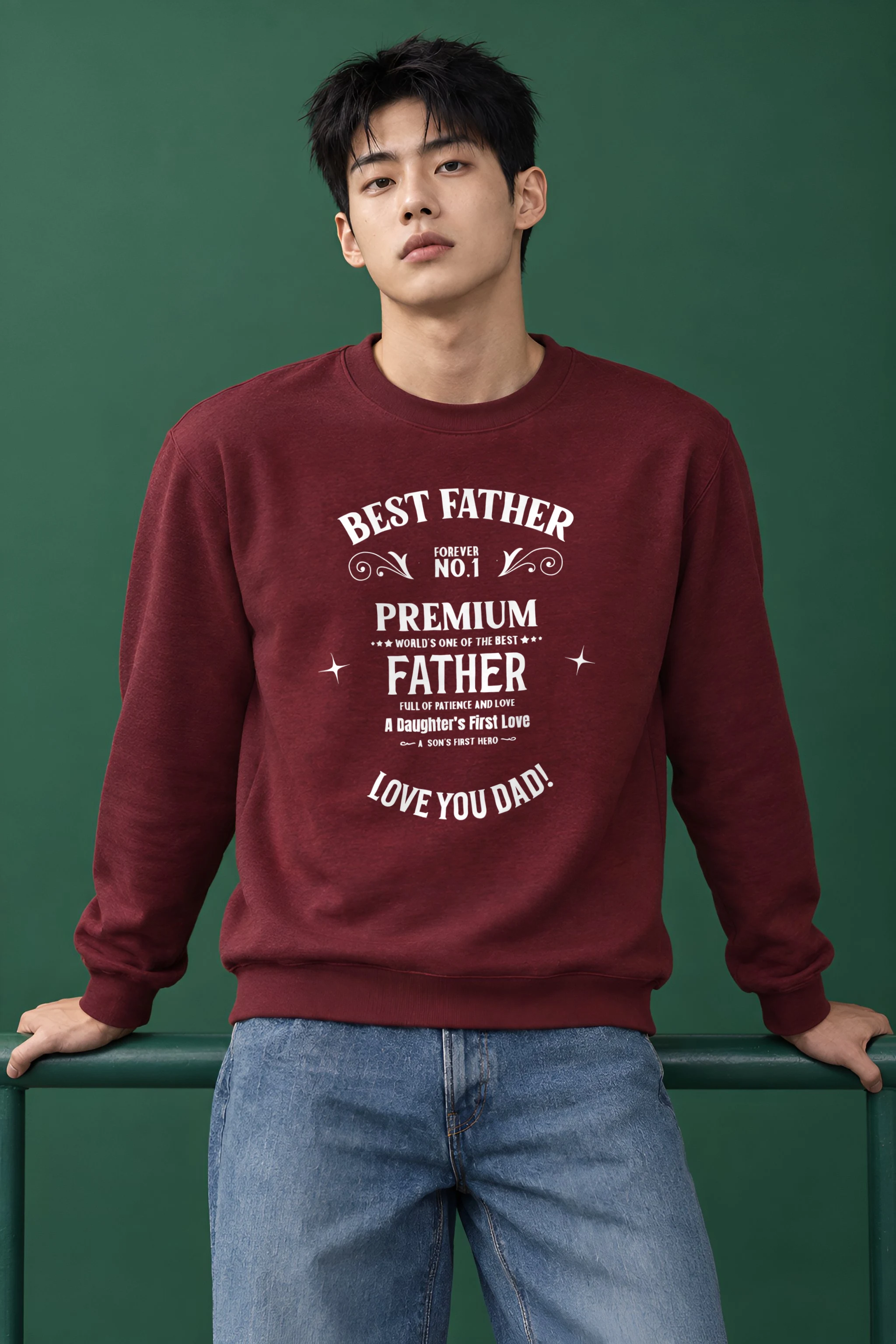 "Best Father Forever" Heavy Blend Unisex Crewneck Sweatshirt