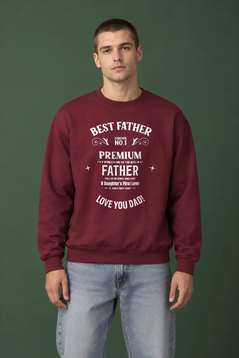 "Best Father Forever" Heavy Blend Unisex Crewneck Sweatshirt