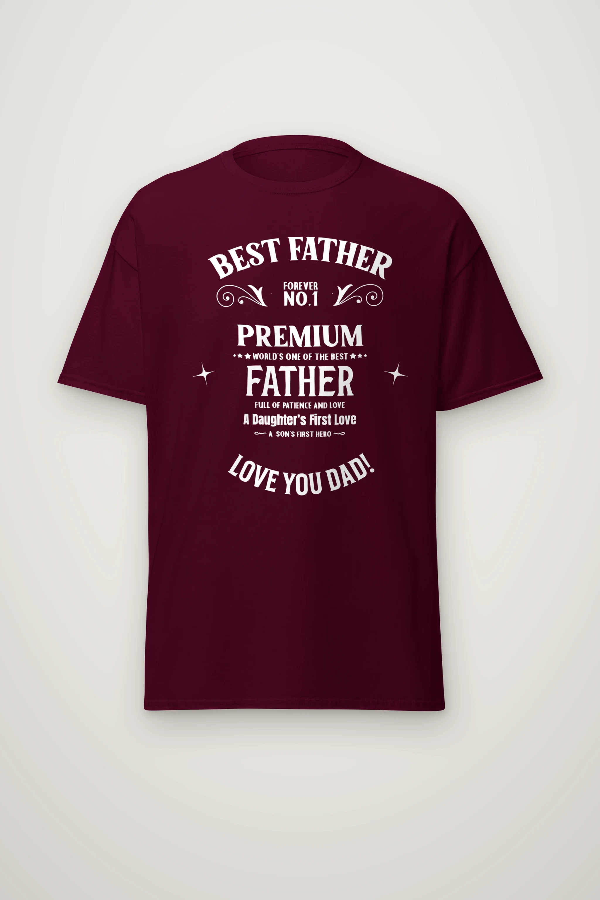 "Best Father Forever" Heavyweight Unisex Crewneck T-shirt