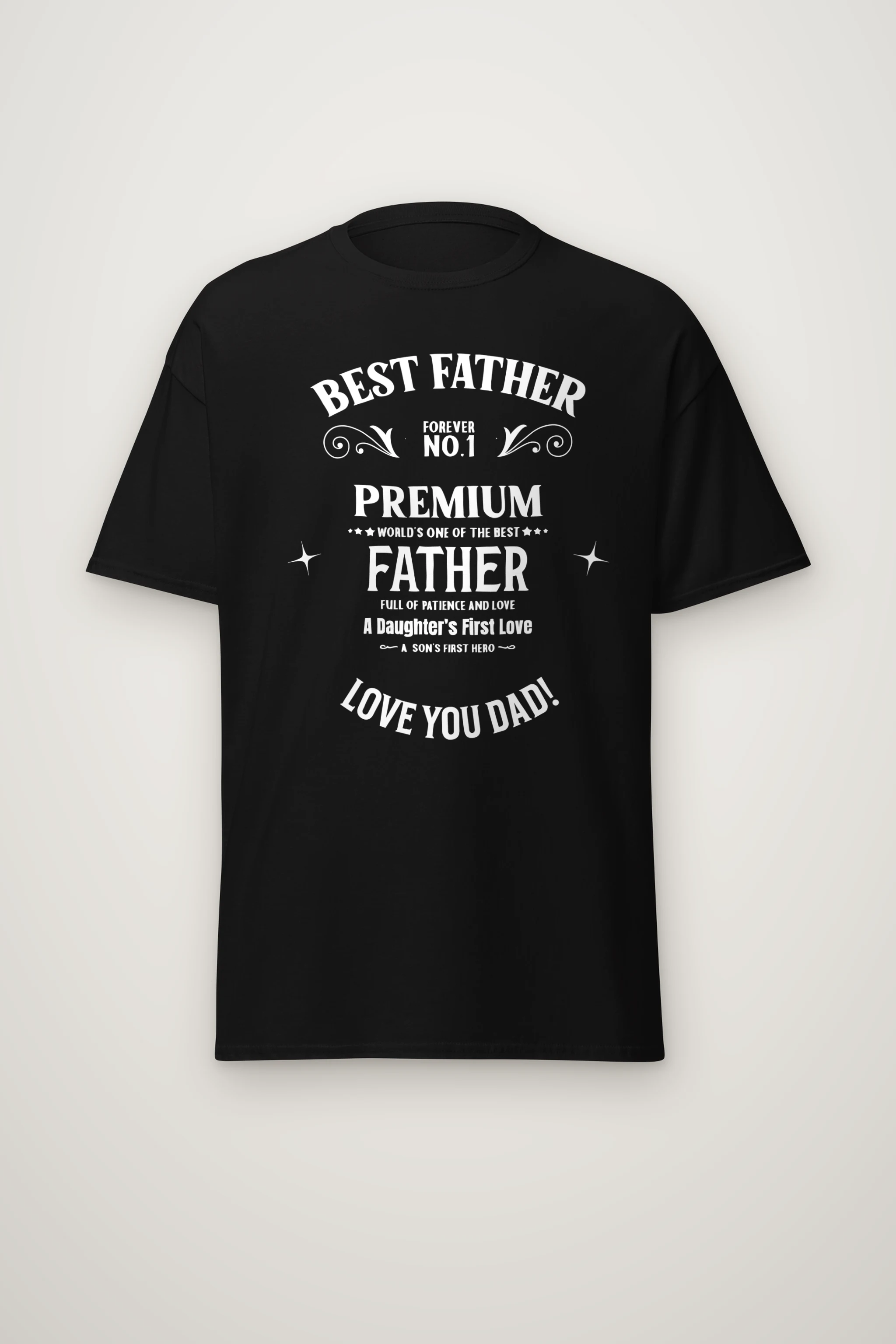 "Best Father Forever" Heavyweight Unisex Crewneck T-shirt