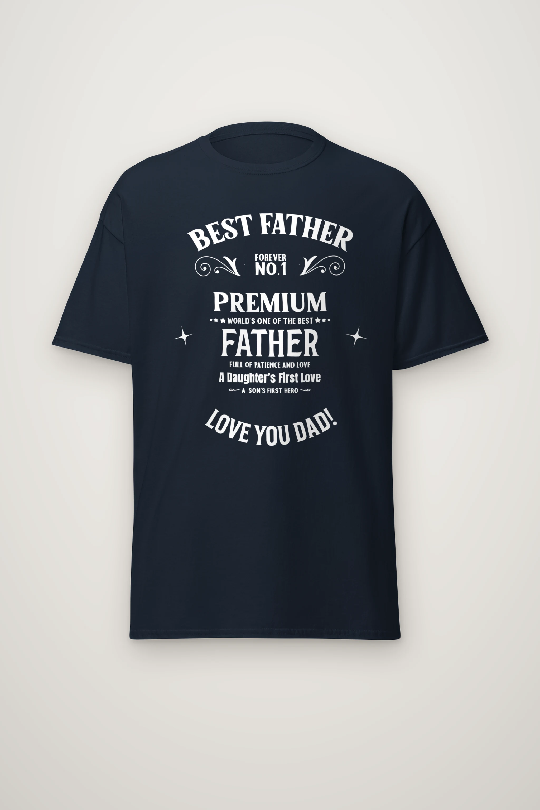 "Best Father Forever" Heavyweight Unisex Crewneck T-shirt