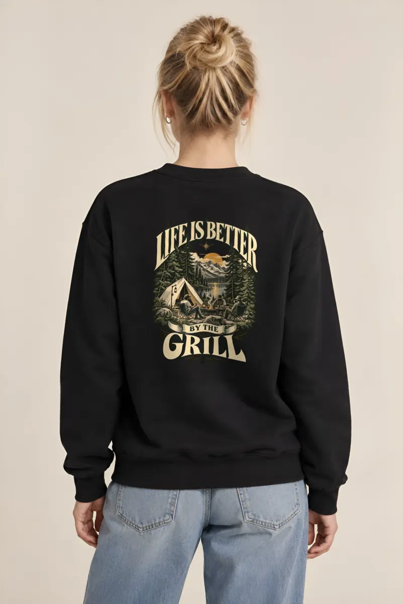 "Better By The Grill" Heavy Blend Unisex Crewneck Sweatshirt
