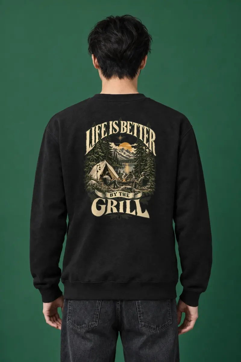 "Better By The Grill" Heavy Blend Unisex Crewneck Sweatshirt