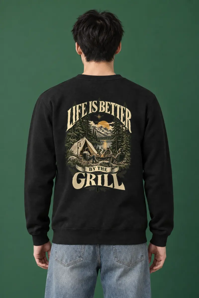 "Better By The Grill" Heavy Blend Unisex Crewneck Sweatshirt