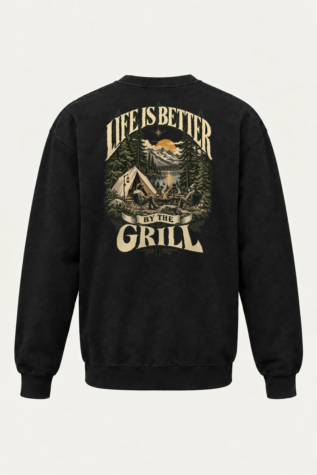 "Better By The Grill" Heavy Blend Unisex Crewneck Sweatshirt | Gildan 18000