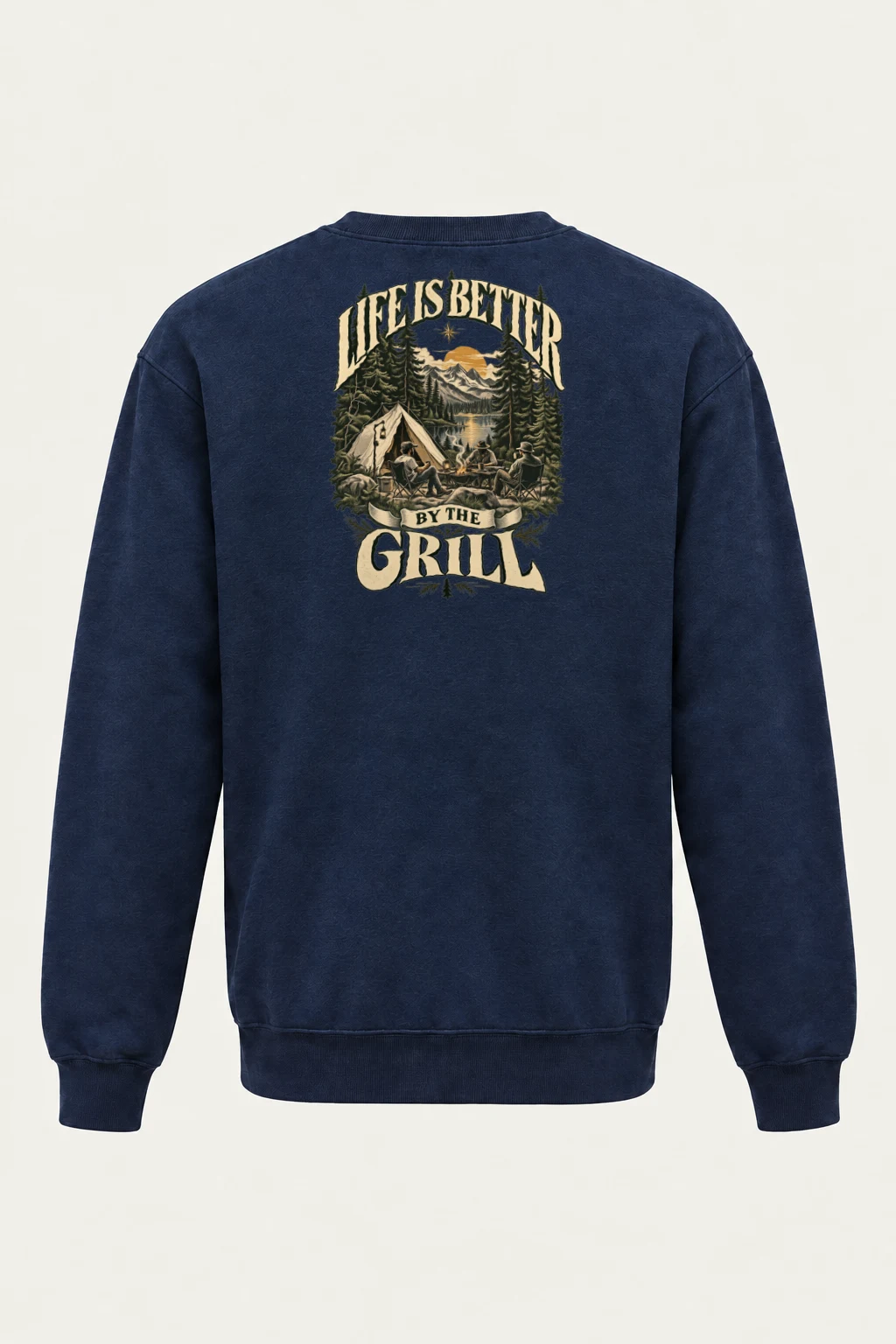 "Better By The Grill" Heavy Blend Unisex Crewneck Sweatshirt | Gildan 18000