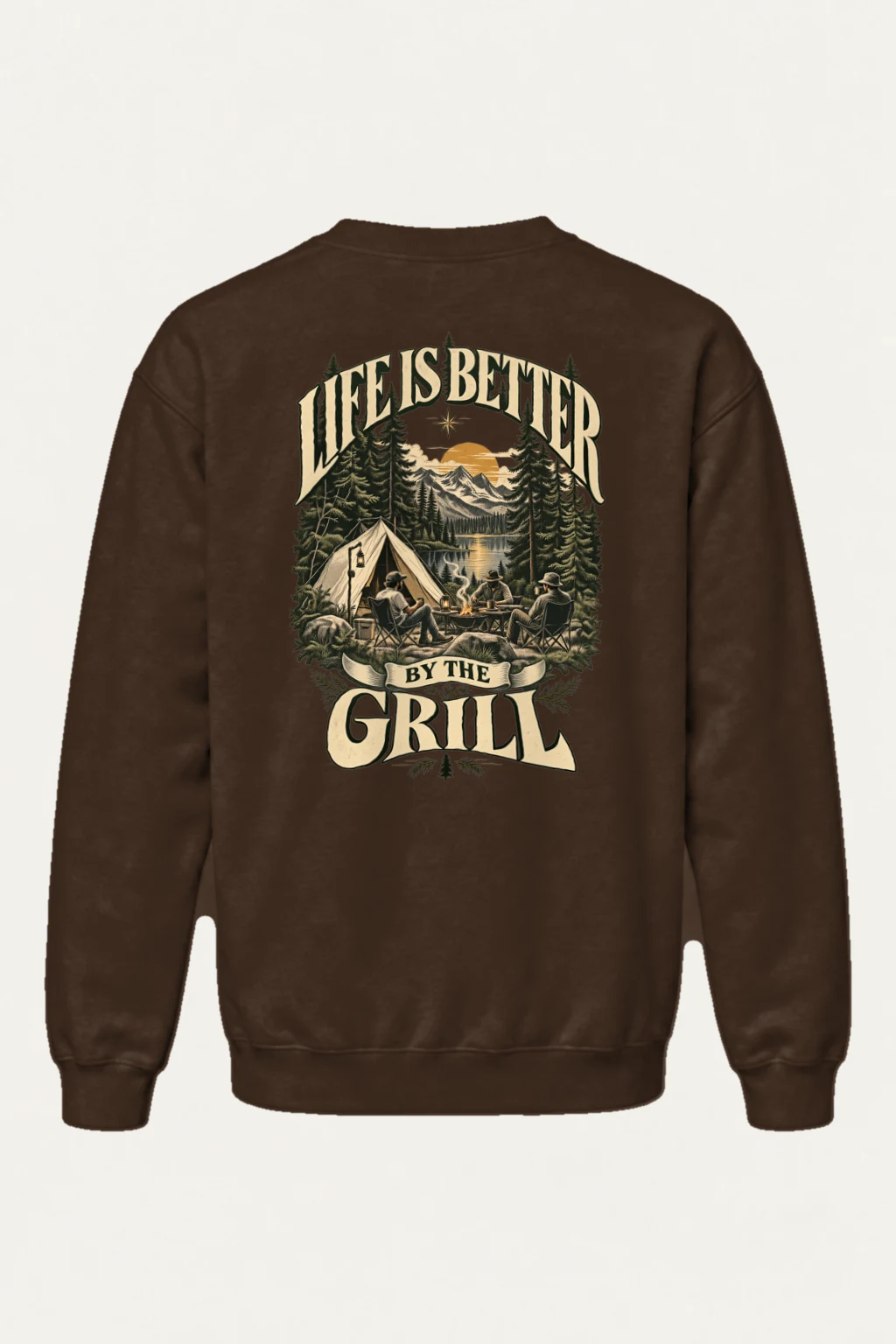 "Better By The Grill" Heavy Blend Unisex Crewneck Sweatshirt | Gildan 18000