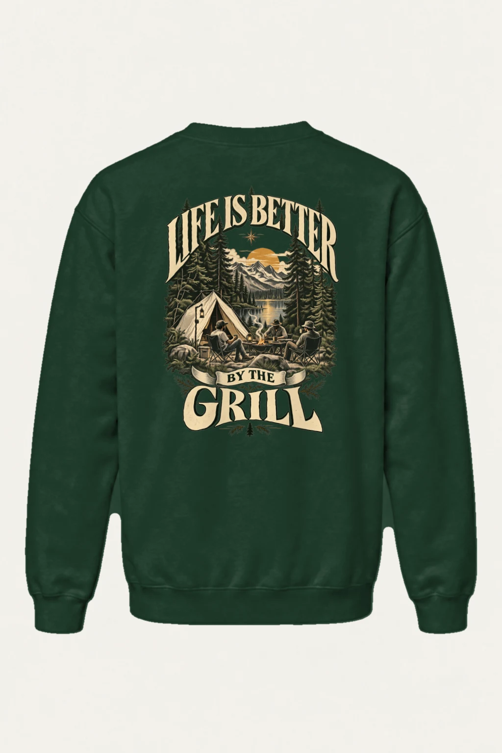 "Better By The Grill" Heavy Blend Unisex Crewneck Sweatshirt | Gildan 18000