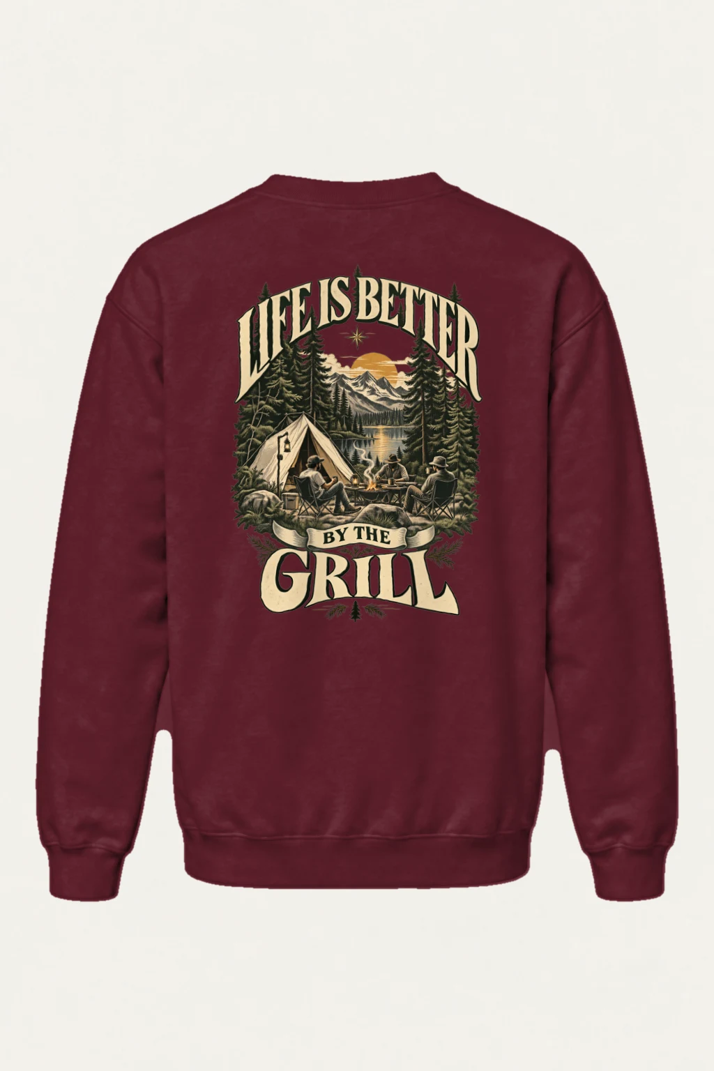 "Better By The Grill" Heavy Blend Unisex Crewneck Sweatshirt | Gildan 18000