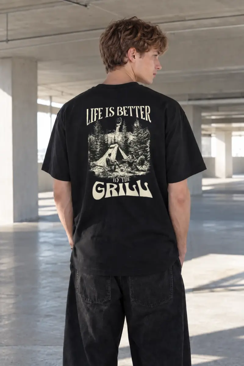 "Better By The Grill" Heavyweight Unisex Crewneck T-shirt | Gildan 5000