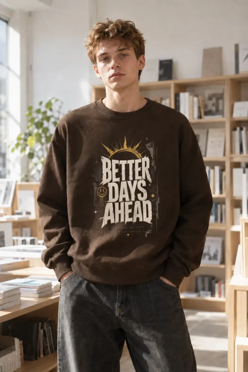 “Better Days Ahead” Heavy Blend Unisex Crewneck Sweatshirt | Gildan 18000